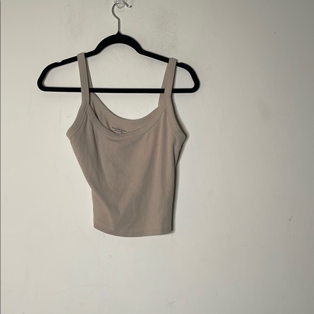Abercrombie & Fitch Brown Tan Sleeveless Crop Tank